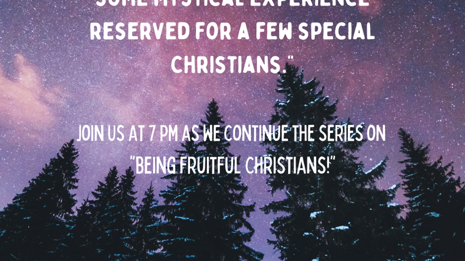 Being Fruitful Christians:Joy